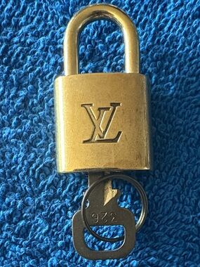 Louis Vuitton Brass-Tone Padlock with  key #  315